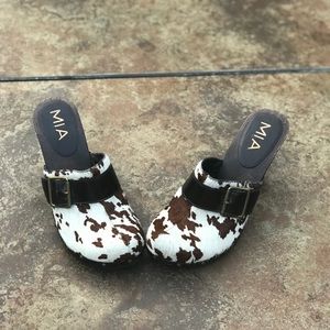 Mia wooden stack clog
